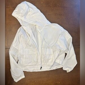 DSG Classic White Zip-Up Hoodie Rain Coat